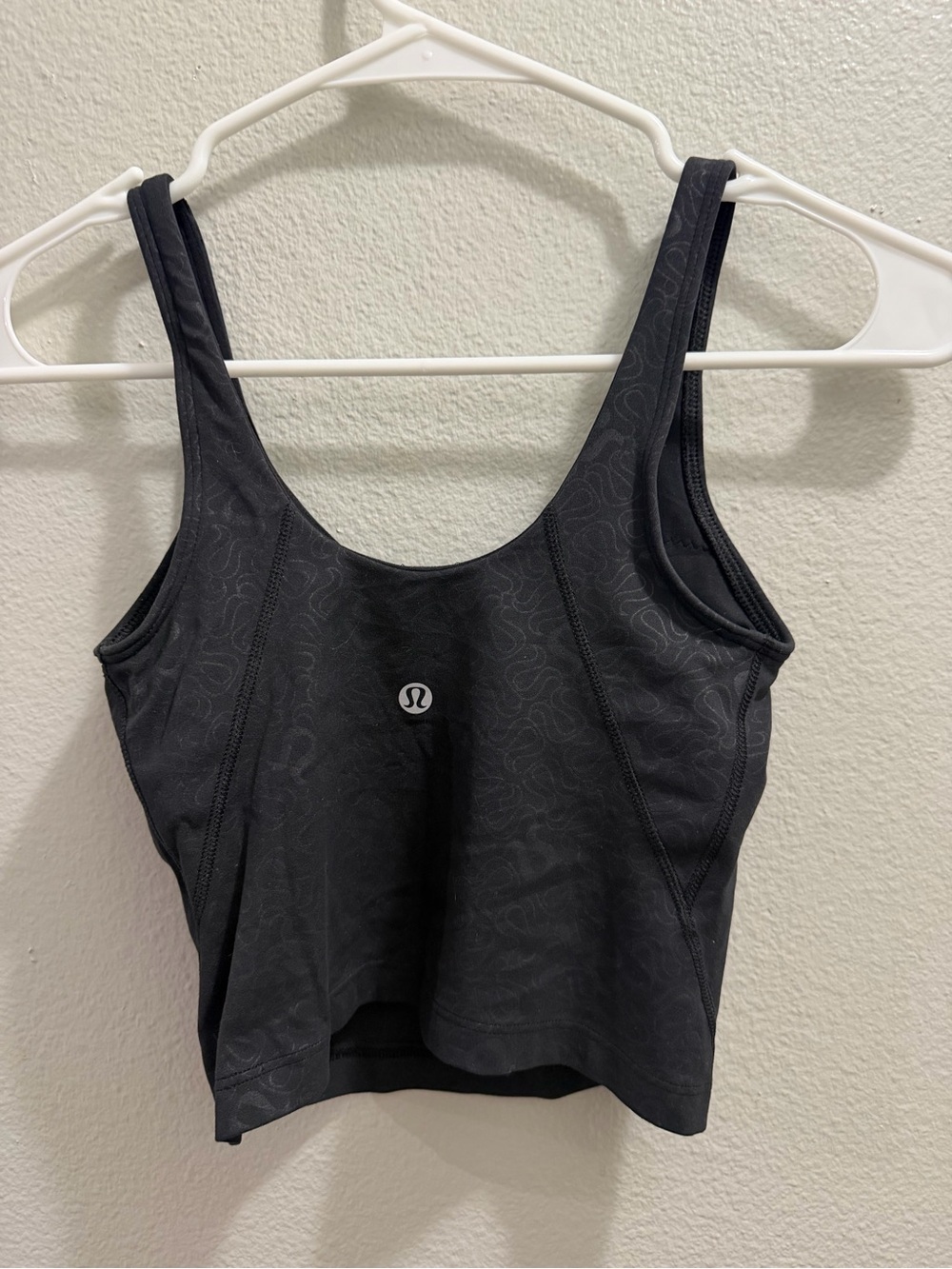 lululemon athletica Black Athletic Scoop Crop Tank